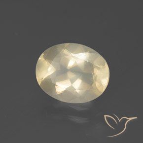 Andesina Labradorite Color crema naturale da 2.58 ct, Ovale, Trasparente