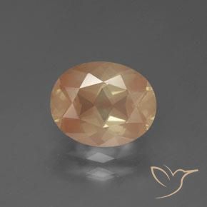 2.45ct Naturale Pesca media Andesina Labradorite, Ovale, Trasparente
