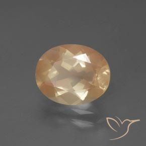 Andesina Labradorite Dorato pesca chiaro naturale da 2.61 ct, Ovale, Trasparente