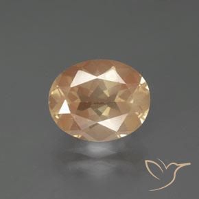 2.73ct Naturale Arancione-Oro Andesina Labradorite, Ovale, Trasparente