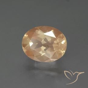 Andesina Labradorite Arancione-Oro naturale da 2.73 ct, Ovale, Trasparente