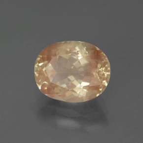 Andesina labradorite naturale giallo da 2,98 ct, taglio ovale, trasparente