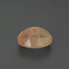 Andesina labradorite naturale arancione da 2,61 ct, taglio ovale, trasparente