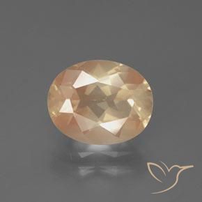 2.59ct Naturale Arancio Pesca Chiaro Andesina Labradorite, Ovale, Trasparente