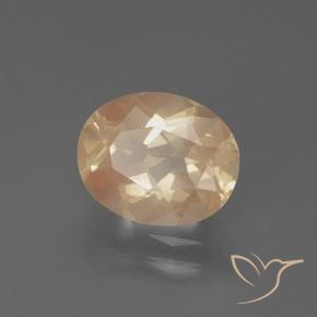 Andesina Labradorite Arancio Pesca Chiaro naturale da 2.59 ct, Ovale, Trasparente