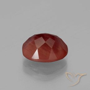 Andesina Labradorite Rosso arancione naturale da 2.88 ct, Ovale, Traslucido