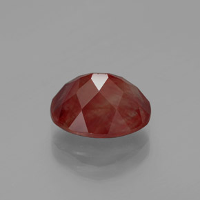 Andesina labradorite naturale rosso da 2,88 ct, taglio ovale, traslucido