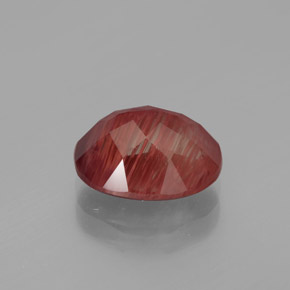 Andesina Labradorite Rosso scuro naturale da 2.73 ct, Taglio ovale, Traslucido