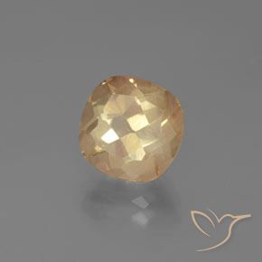 Andesina Labradorite Dorato pesca chiaro naturale da 3.40 ct, Cuscino, Trasparente
