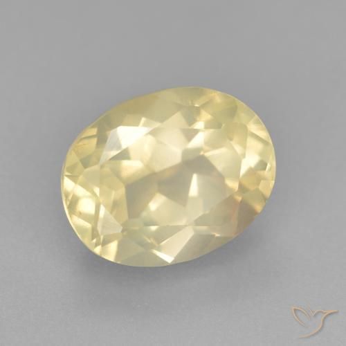 Andesina Labradorite Giallo chiaro naturale da 3.27 ct, Ovale, Trasparente