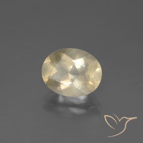 Andesina Labradorite Color crema naturale da 2.41 ct, Ovale, Trasparente