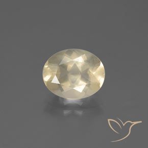 2.46ct Naturale Oro chiaro Andesina Labradorite, Ovale, Trasparente