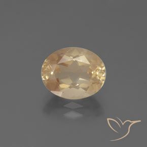 2.83ct Naturale Dorato pesca chiaro Andesina Labradorite, Ovale, Trasparente
