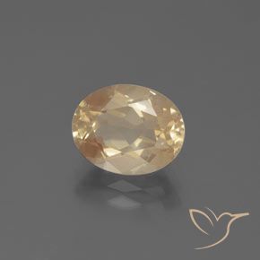 Andesina Labradorite Dorato pesca chiaro naturale da 2.83 ct, Ovale, Trasparente
