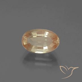 2.71ct Naturale Pesca-Oro Andesina Labradorite, Ovale, Trasparente