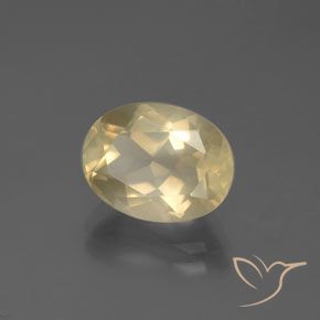 Andesina Labradorite Color crema naturale da 3.44 ct, Ovale, Trasparente