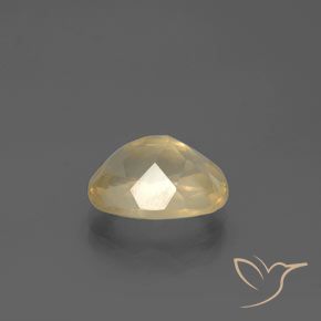 Andesina Labradorite Color crema naturale da 3.44 ct, Ovale, Trasparente