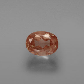 Andesina labradorite naturale arancione da 1,59 ct, taglio ovale, trasparente