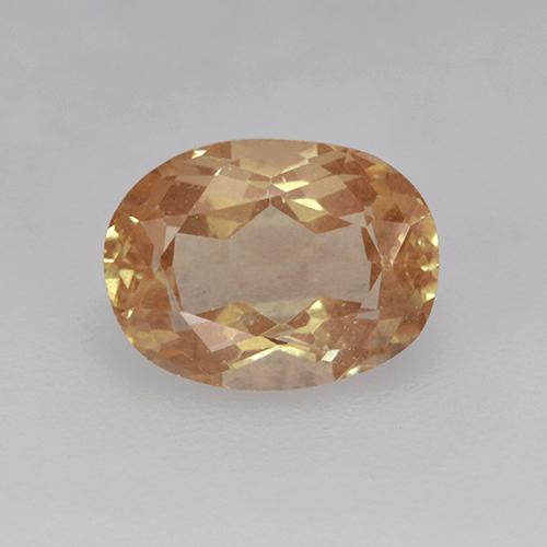 Andesina labradorite naturale giallo da 1,40 ct, taglio ovale, trasparente