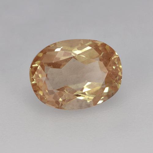 Andesina labradorite naturale giallo da 1,40 ct, taglio ovale, trasparente