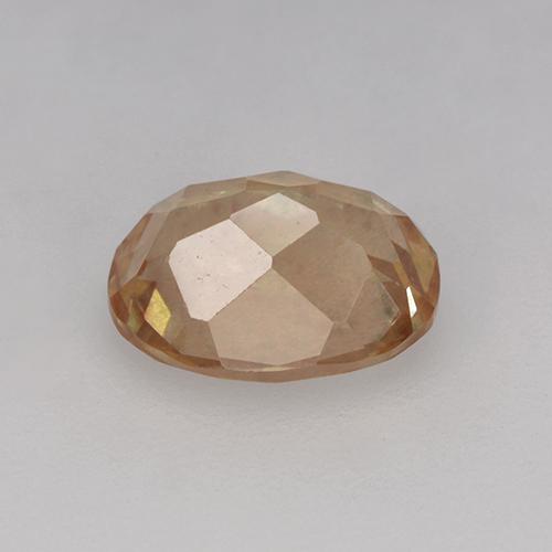 Andesina labradorite naturale giallo da 1,40 ct, taglio ovale, trasparente
