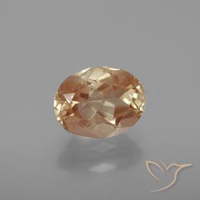 Andesina labradorite naturale dorato da 1,90 ct, taglio ovale, trasparente