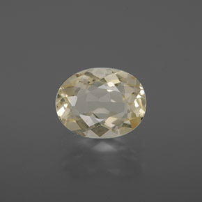 Andesina labradorite naturale giallo da 1,87 ct, taglio ovale, trasparente
