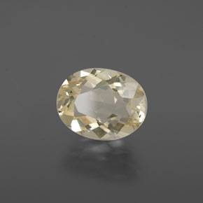 Andesina labradorite naturale giallo da 1,87 ct, taglio ovale, trasparente