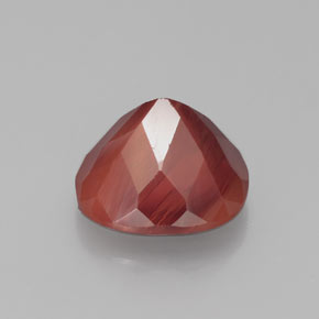 Andesina labradorite naturale rosso da 2,46 ct, taglio a cuscino, traslucido