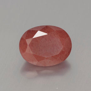 Andesina labradorite naturale rosso da 2,23 ct, taglio ovale, traslucido