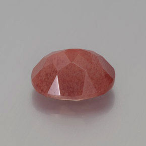 Andesina labradorite naturale rosso da 2,23 ct, taglio ovale, traslucido