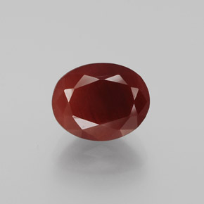 Andesina labradorite naturale rosso da 2,12 ct, taglio ovale, traslucido