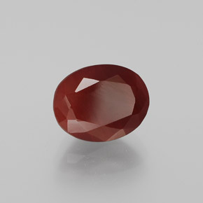 Andesina labradorite naturale rosso da 2,12 ct, taglio ovale, traslucido