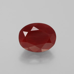 Andesina labradorite naturale rosso da 2,10 ct, taglio ovale, traslucido