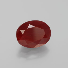 Andesina labradorite naturale rosso da 2,10 ct, taglio ovale, traslucido