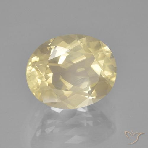 Andesina Labradorite Giallo chiaro naturale da 3.86 ct, Ovale, Trasparente
