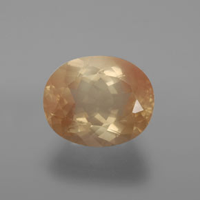 Andesina Labradorite Miele arancione naturale da 4.39 ct, Taglio ovale, Trasparente