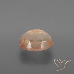 Andesina Labradorite Cantalupo Arancia naturale da 3.25 ct, Ovale, Trasparente