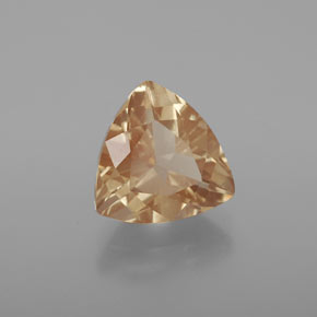 Andesina labradorite naturale arancione da 3,11 ct, trillion, trasparente