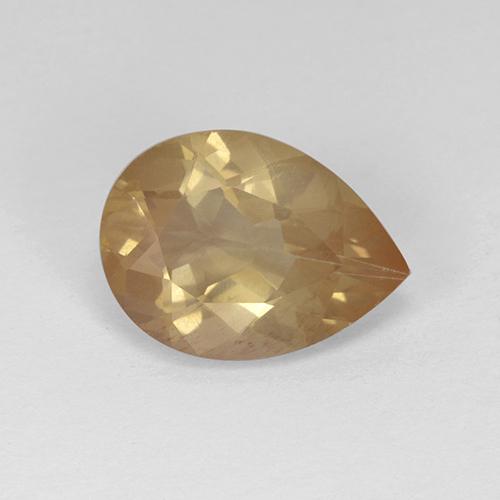 Andesina Labradorite Arancione-Oro naturale da 3.15 ct, Forma a pera, Trasparente