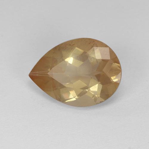 Andesina Labradorite Arancione-Oro naturale da 3.15 ct, Forma a pera, Trasparente