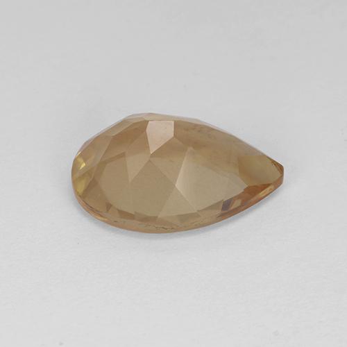 Andesina Labradorite Arancione-Oro naturale da 3.15 ct, Forma a pera, Trasparente
