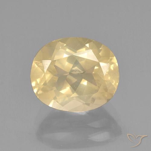 Andesina labradorite naturale dorato da 3,83 ct, taglio ovale, trasparente