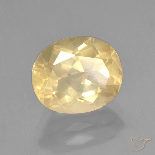 Andesina labradorite naturale dorato da 3,83 ct, taglio ovale, trasparente