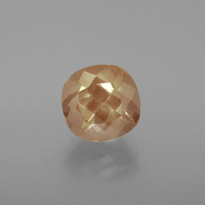 Andesina labradorite naturale arancione da 3,12 ct, taglio a cuscino, trasparente