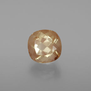 Andesina labradorite naturale arancione da 3,12 ct, taglio a cuscino, trasparente