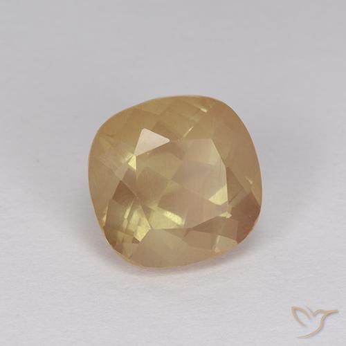 Andesina Labradorite Arancione-Oro naturale da 2.98 ct, Cuscino, Trasparente