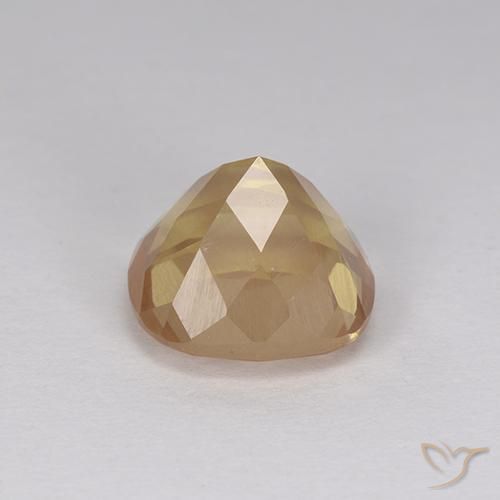 Andesina Labradorite Arancione-Oro naturale da 2.98 ct, Cuscino, Trasparente