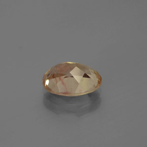 Andesina labradorite naturale arancione da 1,65 ct, taglio ovale, trasparente