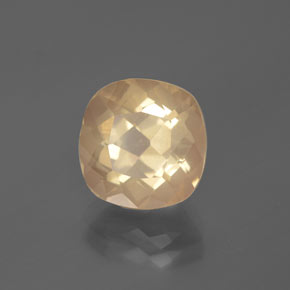 Andesina Labradorite Miele arancione naturale da 3.93 ct, Taglio a cuscino, Trasparente